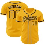 Baseball Custom Gold-Navy Jersey Gold Authentic Baseball Custom Gold-Navy Jersey Gold Authentic
