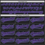 Blau Schwarz Jersey Custom Baseball Authentic Lila-Licht Blau Schwarz Jersey Custom Baseball Authentic Lila-Licht