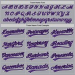 Baseball Lila-Schwarz Custom Authentic Jersey Grau Baseball Lila-Schwarz Custom Authentic Jersey Grau
