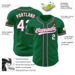 Baseball Custom Authentic Trikot Kelly Weiß-Rosa Grün Baseball Custom Authentic Trikot Kelly Weiß-Rosa Grün