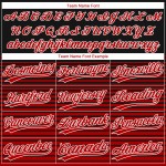 Baseball Custom 3D Muster Rot-Weiß Schwarz Jersey Authentisches Design Baseball Custom 3D Muster Rot-Weiß Schwarz Jersey Authentisches Design