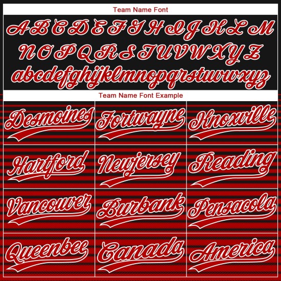 Baseball Custom 3D Muster Rot-Weiß Schwarz Jersey Authentisches Design Baseball Custom 3D Muster Rot-Weiß Schwarz Jersey Authentisches Design
