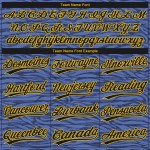 Custom Authentic Hellblau 3D Muster Jersey Baseball Design Schwarz-Gold Custom Authentic Hellblau 3D Muster Jersey Baseball Design Schwarz-Gold
