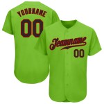 Neon Baseball Custom Authentic Green Trikot Schwarz-Rot Neon Baseball Custom Authentic Green Trikot Schwarz-Rot