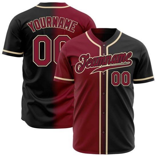Baseball Authentic Custom Fashion Jersey Farbverlauf Purpur-Creme Schwarz Baseball Authentic Custom Fashion Jersey Farbverlauf Purpur-Creme Schwarz