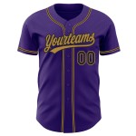 Authentisches Lila Schwarz-Old Baseball Gold Jersey Custom Authentisches Lila Schwarz-Old Baseball Gold Jersey Custom