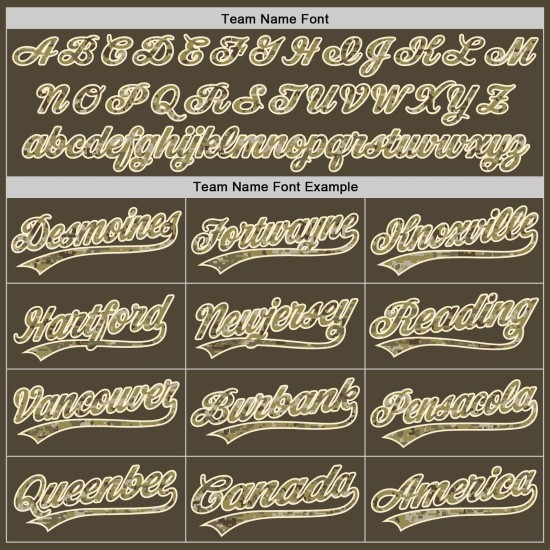 Custom Baseball Salute Authentic Camo-Creme bis Olivgrün Trikot-Service Custom Baseball Salute Authentic Camo-Creme bis Olivgrün Trikot-Service