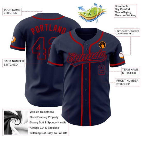 Baseball Navy Jersey Custom Navy-Rot Authentic Baseball Navy Jersey Custom Navy-Rot Authentic