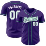 Lila Jersey Authentic Baseball Custom Grün Weiß-Kelly Lila Jersey Authentic Baseball Custom Grün Weiß-Kelly