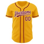 Authentisches, individuelles Goldtrikot, karminrot-weiß, Baseball Authentisches, individuelles Goldtrikot, karminrot-weiß, Baseball