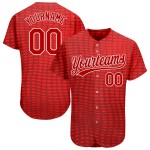 Rot-Weiß Muster Rot Design 3D Authentic Baseball Jersey Custom Rot-Weiß Muster Rot Design 3D Authentic Baseball Jersey Custom