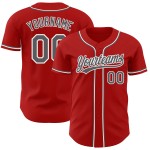 Baseball Trikot Red Authentic Steel Custom Grau-Weiß Baseball Trikot Red Authentic Steel Custom Grau-Weiß