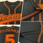 Authentisches schwarzes benutzerdefiniertes orangefarbenes Baseball-Trikot Authentisches schwarzes benutzerdefiniertes orangefarbenes Baseball-Trikot