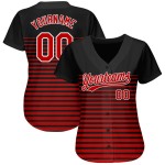 Baseball Custom 3D Muster Rot-Weiß Schwarz Jersey Authentisches Design Baseball Custom 3D Muster Rot-Weiß Schwarz Jersey Authentisches Design