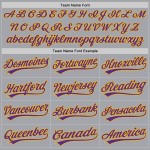 Lila-Gold Baseball Custom Jersey Authentic Grau Lila-Gold Baseball Custom Jersey Authentic Grau