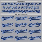 Graues authentisches benutzerdefiniertes Royal-Baseballtrikot Graues authentisches benutzerdefiniertes Royal-Baseballtrikot