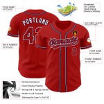 Rot-Marineblaues Baseball-Trikot mit individuellem Authentischen Rot-Marineblaues Baseball-Trikot mit individuellem Authentischen