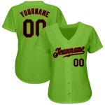Neon Baseball Custom Authentic Green Trikot Schwarz-Rot Neon Baseball Custom Authentic Green Trikot Schwarz-Rot