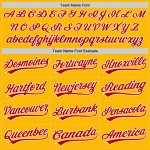 Jersey Baseball Authentic Custom Rot-Weiß Gold Jersey Baseball Authentic Custom Rot-Weiß Gold