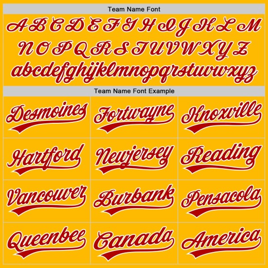 Jersey Baseball Authentic Custom Rot-Weiß Gold Jersey Baseball Authentic Custom Rot-Weiß Gold