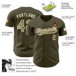 Custom Baseball Salute Authentic Camo-Creme bis Olivgrün Trikot-Service Custom Baseball Salute Authentic Camo-Creme bis Olivgrün Trikot-Service