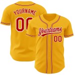 Jersey Baseball Authentic Custom Rot-Weiß Gold Jersey Baseball Authentic Custom Rot-Weiß Gold