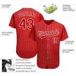 Rot-Weiß Muster Rot Design 3D Authentic Baseball Jersey Custom Rot-Weiß Muster Rot Design 3D Authentic Baseball Jersey Custom