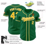 Gold-Weiß Baseball Trikot Kelly Custom Green Authentic Gold-Weiß Baseball Trikot Kelly Custom Green Authentic