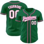 Baseball Custom Authentic Trikot Kelly Weiß-Rosa Grün Baseball Custom Authentic Trikot Kelly Weiß-Rosa Grün