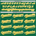 Gold-Weiß Baseball Trikot Kelly Custom Green Authentic Gold-Weiß Baseball Trikot Kelly Custom Green Authentic