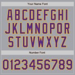 Lila-Gold Baseball Custom Jersey Authentic Grau Lila-Gold Baseball Custom Jersey Authentic Grau