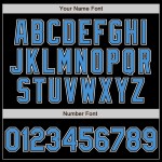 Jersey Custom Gradient Fashion Baseball Schwarz Pulver Authentische Blau-Weiß Jersey Custom Gradient Fashion Baseball Schwarz Pulver Authentische Blau-Weiß
