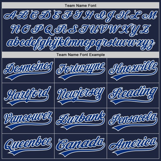 Marineblaues, königsblaues und weißes authentisches Custom-Baseballtrikot Marineblaues, königsblaues und weißes authentisches Custom-Baseballtrikot