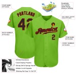 Neon Baseball Custom Authentic Green Trikot Schwarz-Rot Neon Baseball Custom Authentic Green Trikot Schwarz-Rot