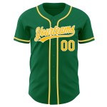 Gold-Weiß Baseball Trikot Kelly Custom Green Authentic Gold-Weiß Baseball Trikot Kelly Custom Green Authentic