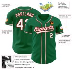 Jersey Baseball Kelly Grün Weiß-Rot Custom Authentic Jersey Baseball Kelly Grün Weiß-Rot Custom Authentic