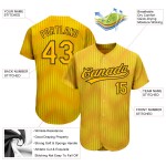 3D Custom Gold Baseball Muster Authentic Design Jersey Gold-Schwarz 3D Custom Gold Baseball Muster Authentic Design Jersey Gold-Schwarz
