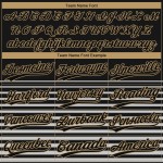 Jersey Authentic Schwarz Gold-Grau Design 3D Altes Muster Schwarz Custom Baseball Jersey Authentic Schwarz Gold-Grau Design 3D Altes Muster Schwarz Custom Baseball