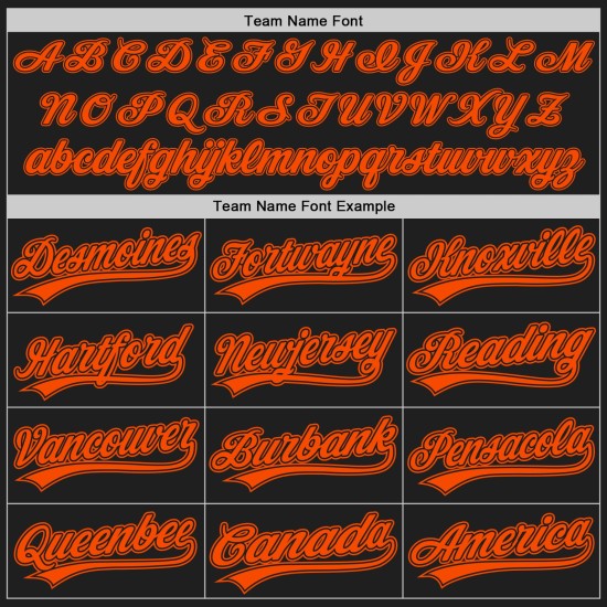 Authentisches schwarzes benutzerdefiniertes orangefarbenes Baseball-Trikot Authentisches schwarzes benutzerdefiniertes orangefarbenes Baseball-Trikot