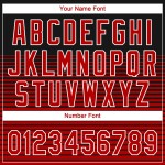 Baseball Custom 3D Muster Rot-Weiß Schwarz Jersey Authentisches Design Baseball Custom 3D Muster Rot-Weiß Schwarz Jersey Authentisches Design