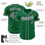 Baseball Kelly Green Custom Jersey Grau-Weiß Steel Authentic Baseball Kelly Green Custom Jersey Grau-Weiß Steel Authentic