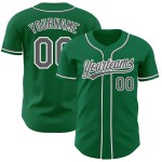 Baseball Kelly Green Custom Jersey Grau-Weiß Steel Authentic Baseball Kelly Green Custom Jersey Grau-Weiß Steel Authentic