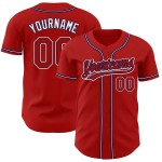 Rot-Marineblaues Baseball-Trikot mit individuellem Authentischen Rot-Marineblaues Baseball-Trikot mit individuellem Authentischen
