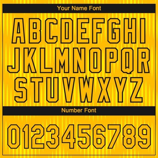 3D Custom Gold Baseball Muster Authentic Design Jersey Gold-Schwarz 3D Custom Gold Baseball Muster Authentic Design Jersey Gold-Schwarz