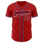 Rot-Marineblaues Baseball-Trikot mit individuellem Authentischen Rot-Marineblaues Baseball-Trikot mit individuellem Authentischen