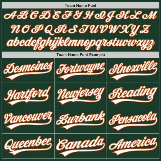 Jersey Authentic Baseball Grün Custom Weiß-Orange Jersey Authentic Baseball Grün Custom Weiß-Orange