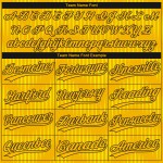 3D Custom Gold Baseball Muster Authentic Design Jersey Gold-Schwarz 3D Custom Gold Baseball Muster Authentic Design Jersey Gold-Schwarz