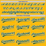 Authentisches Baseball Custom Jersey Grün-Weiß Gold Authentisches Baseball Custom Jersey Grün-Weiß Gold