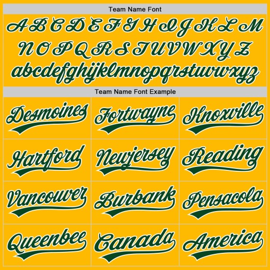 Authentisches Baseball Custom Jersey Grün-Weiß Gold Authentisches Baseball Custom Jersey Grün-Weiß Gold