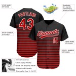 Baseball Custom 3D Muster Rot-Weiß Schwarz Jersey Authentisches Design Baseball Custom 3D Muster Rot-Weiß Schwarz Jersey Authentisches Design